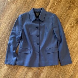 Pendleton Womens Blazer Jacket Size 8 Blue Virgin Wool 2 Button Lined